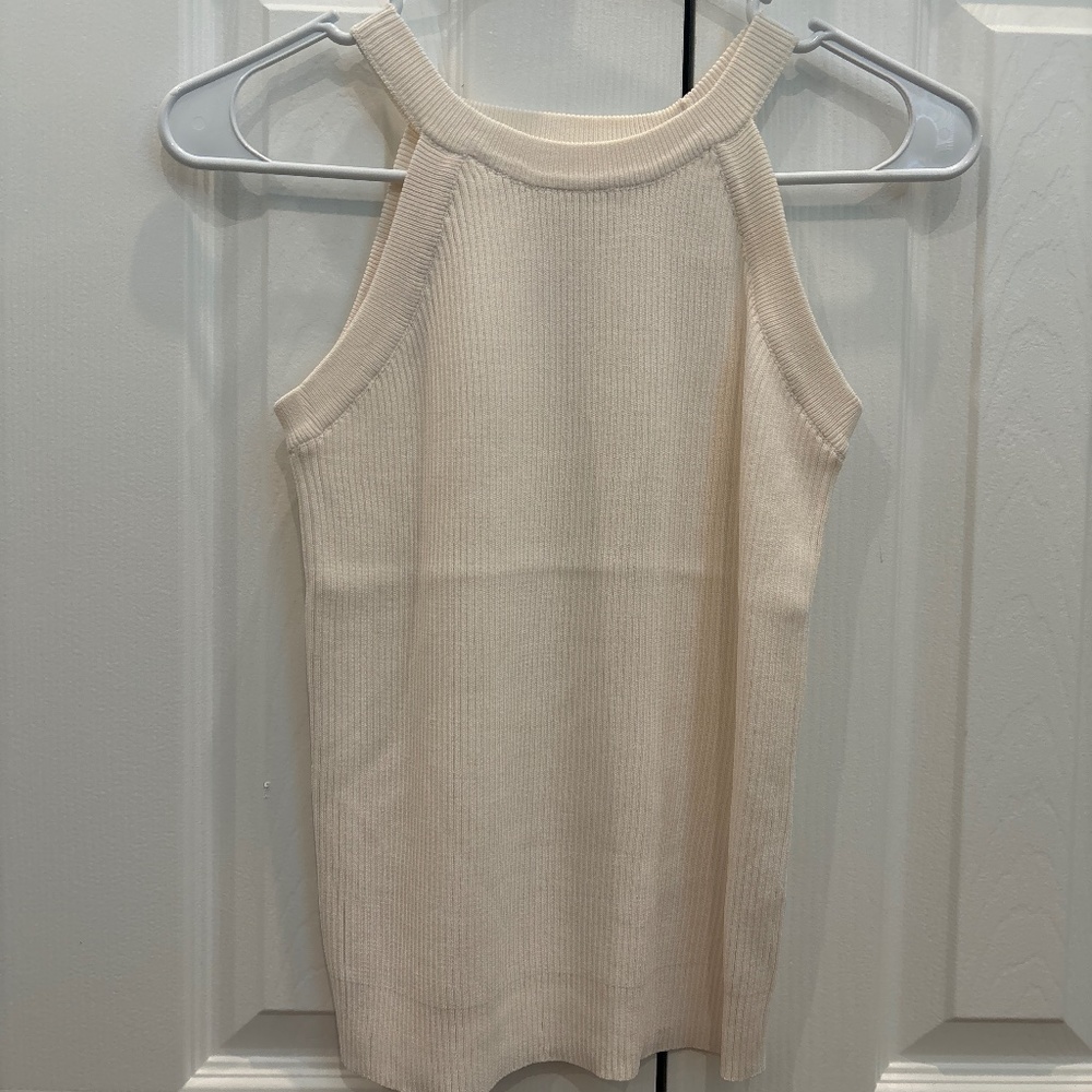 Pink Lily Cream Sweater Tank- NEW NO TAGS